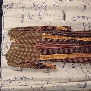 Long sleeve boho dress